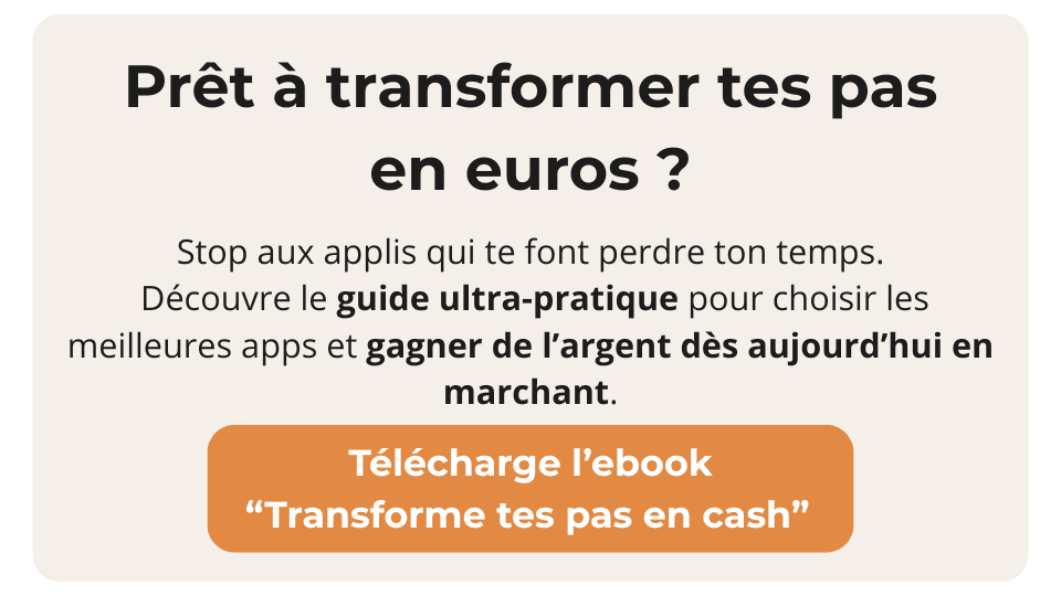 gagner de l'argent en marchant
