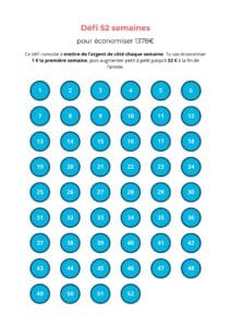 Défi 52 semaines