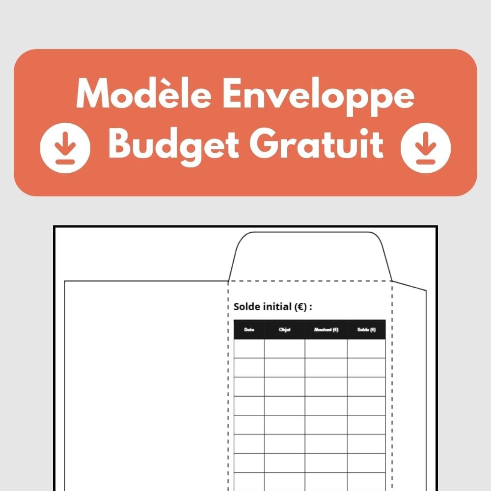Modèle Enveloppe budget à imprimer gratuit pour gérer ses dépenses mensuelles avec la méthode des enveloppes.